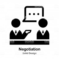 Negotiation between to people Solid Icon